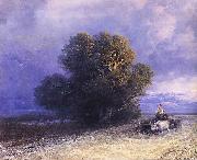 Ivan Aivazovsky Ox Cart Crossing a Flooded Plain France oil painting artist